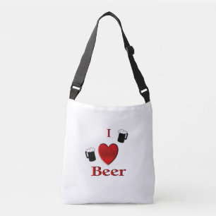 I Heart Beer Design Crossbody Bag
