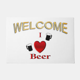 I Heart Beer Design Doormat