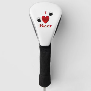 I Heart Beer Design Golf Head Cover