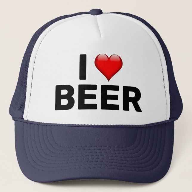 I Heart Beer Trucker Hat (Front)