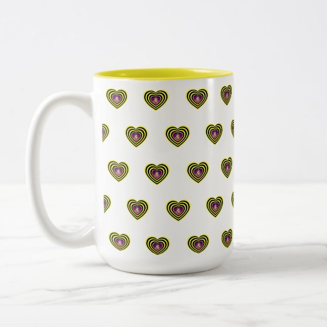 I Heart Bees Two-Tone Coffee Mug (Left)