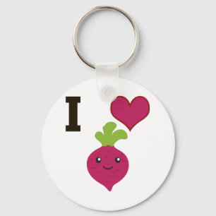 I Heart Beets Key Ring