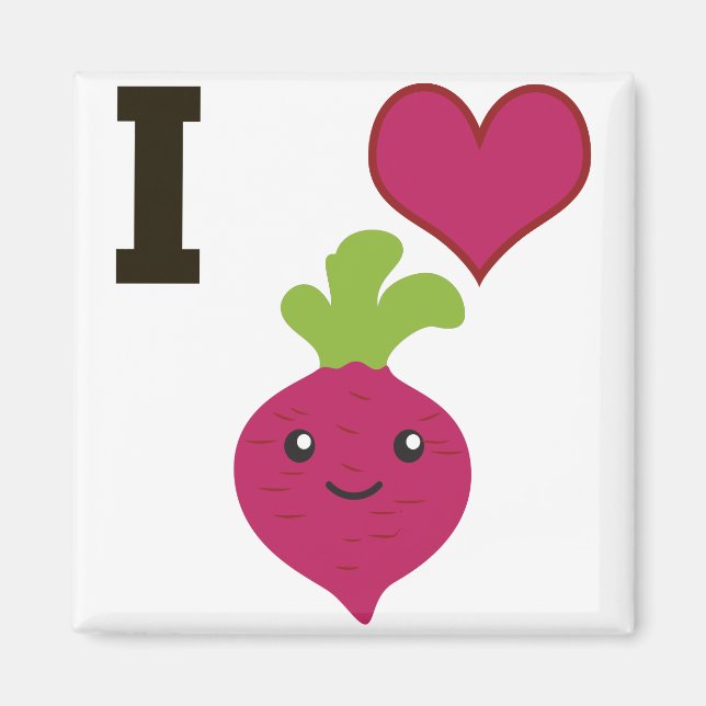 I Heart Beets Magnet (Front)