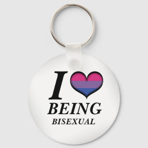 I Heart Being Bisexual Key Ring