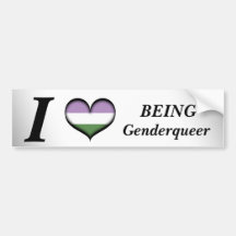 I Heart Being Genderqueer Design Pride Flag