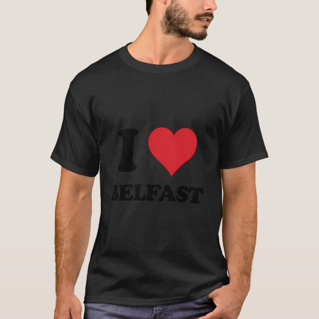 I Heart Belfast Love Uk T-Shirt (Front)