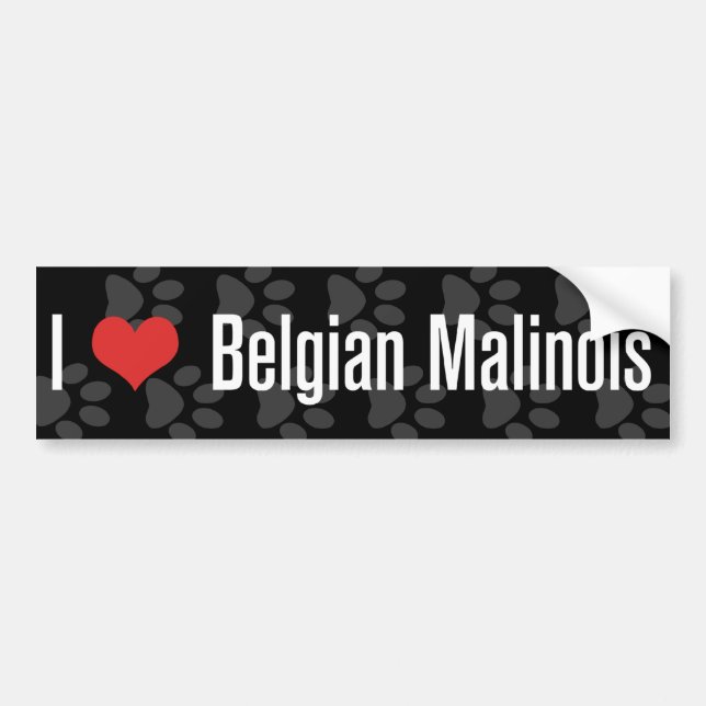 I (heart) Belgian Malinois Bumper Sticker (Front)
