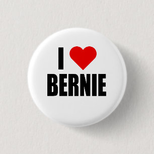 “I HEART BERNIE” 3 CM ROUND BADGE