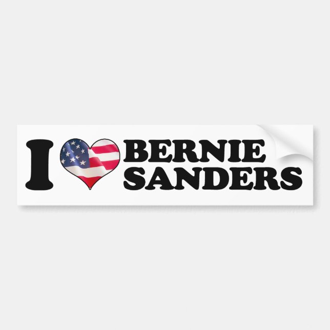 I Heart Bernie Sanders Bumper -.png Bumper Sticker (Front)