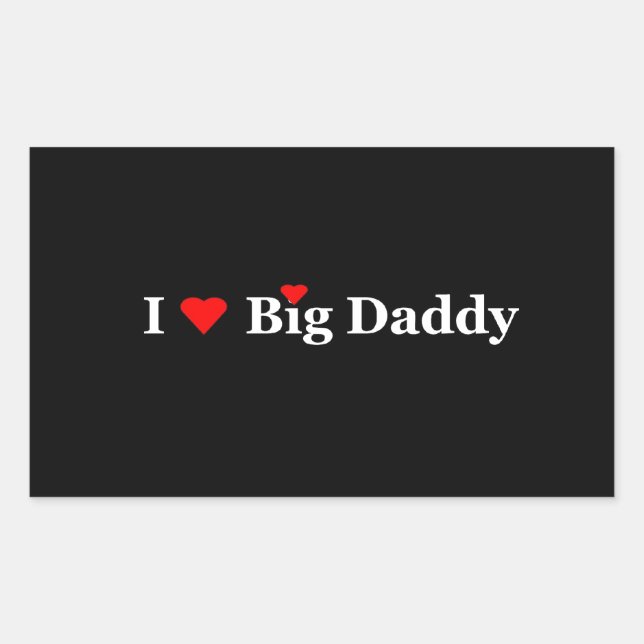 I Heart Big Daddy Gifts Rectangular Sticker (Front)
