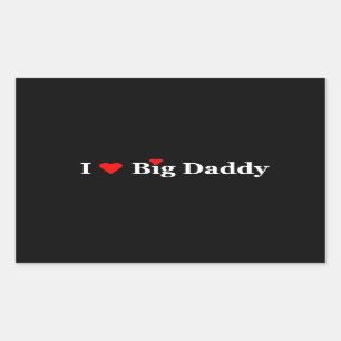 I Heart Big Daddy Gifts Rectangular Sticker