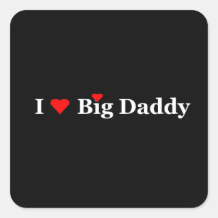 I Heart Big Daddy Gifts Square Sticker
