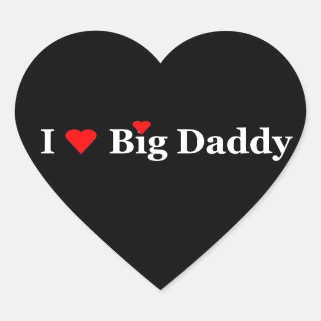 I Heart Big Daddy Gifts Sticker (Front)