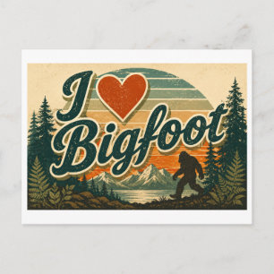 "I [Heart] Bigfoot" Postcard