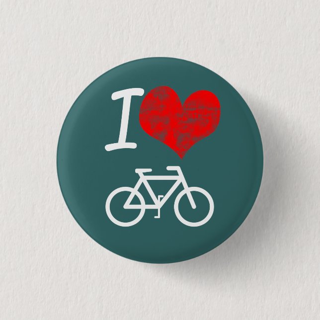I Heart Bike 3 Cm Round Badge (Front)