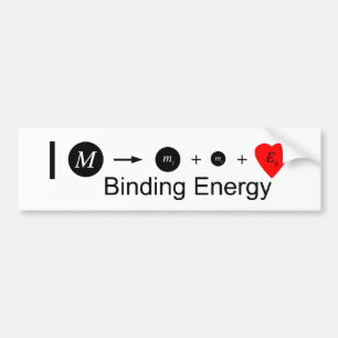 I heart Binding Energy Bumper Sticker