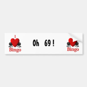 I Heart Bingo Bumper Sticker