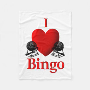 I Heart Bingo Fleece Blanket