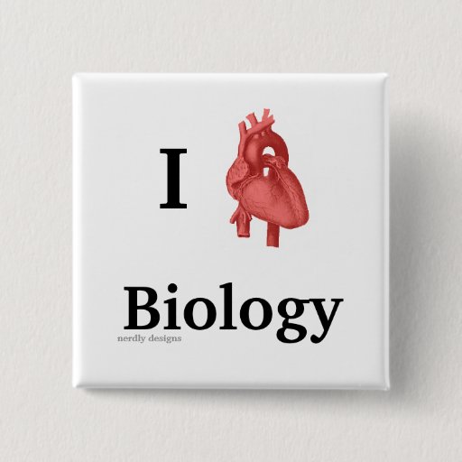 Image of i heart biology button