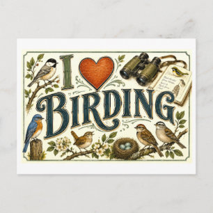 I [Heart] Birding Postcard