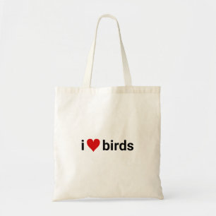 i heart birds birder funny scientist wildlife tote bag