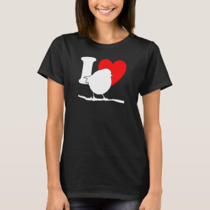 I Heart Birds - Cute I Love Birding, Bird Lover T-Shirt