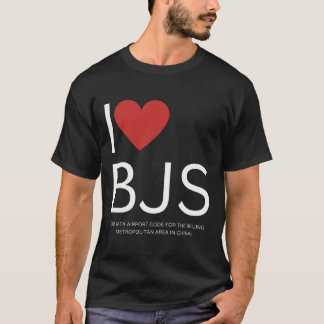 I Heart BJS the IATA Airport Code for the Beijing  T-Shirt