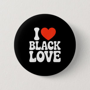 I Heart Black Love Couple Matching Couples African 6 Cm Round Badge