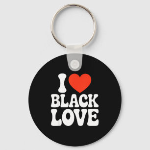I Heart Black Love Couple Matching Couples African Key Ring