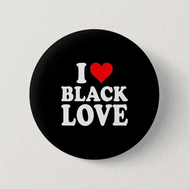 I Heart Black Love Cute Matching Couples African A 6 Cm Round Badge (Front)
