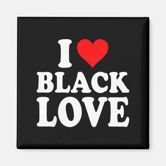 I Heart Black Love Cute Matching Couples African A Magnet (Front)