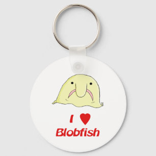 I heart blob key ring