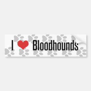 I (heart) Bloodhounds Bumper Sticker