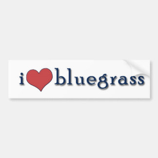 i heart bluegrass bumper sticker