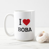 I Heart Boba - Minimalist Bubble Tea Lovers Gift
