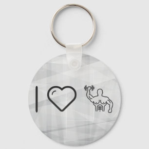 I Heart Body Buildings Key Ring