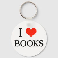 I Heart Books Key Chain