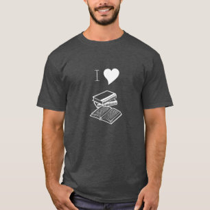 I Heart Books Reader Writer Librarian Gift T-Shirt