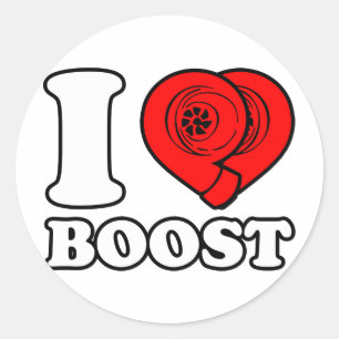 I Heart Boost Classic Round Sticker
