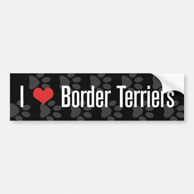 I (heart) Border Terriers Bumper Sticker (Front)