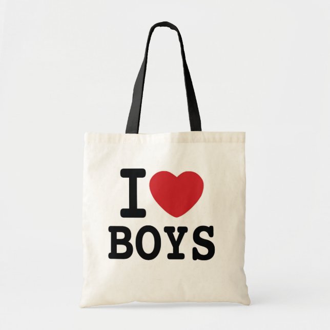 I Heart BOYS New York Inspired Tote Bag (Front)
