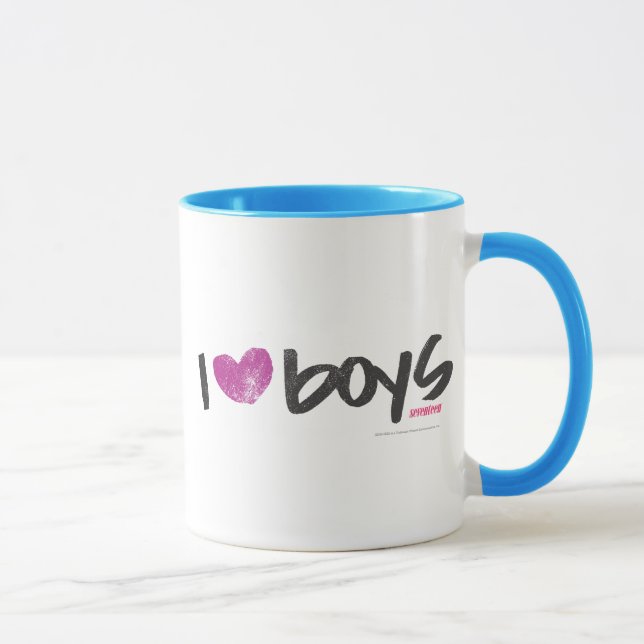 I Heart Boys Purple Mug (Right)