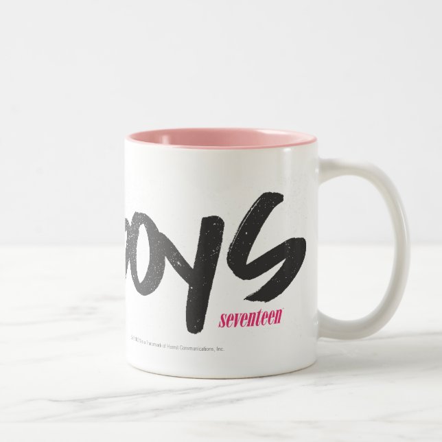 I Heart Boys Yellow Two-Tone Coffee Mug (Right)