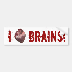 I Heart Brains! Bumper Sticker