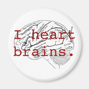 I heart brains. magnet