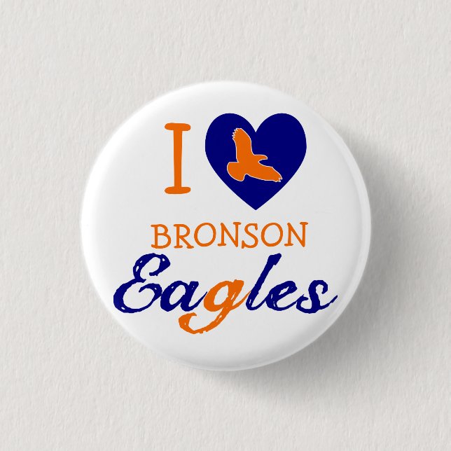 I Heart Bronson Eagles 3 Cm Round Badge (Front)