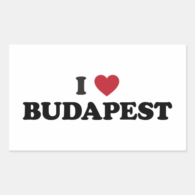 I Heart Budapest Hungary Rectangular Sticker (Front)