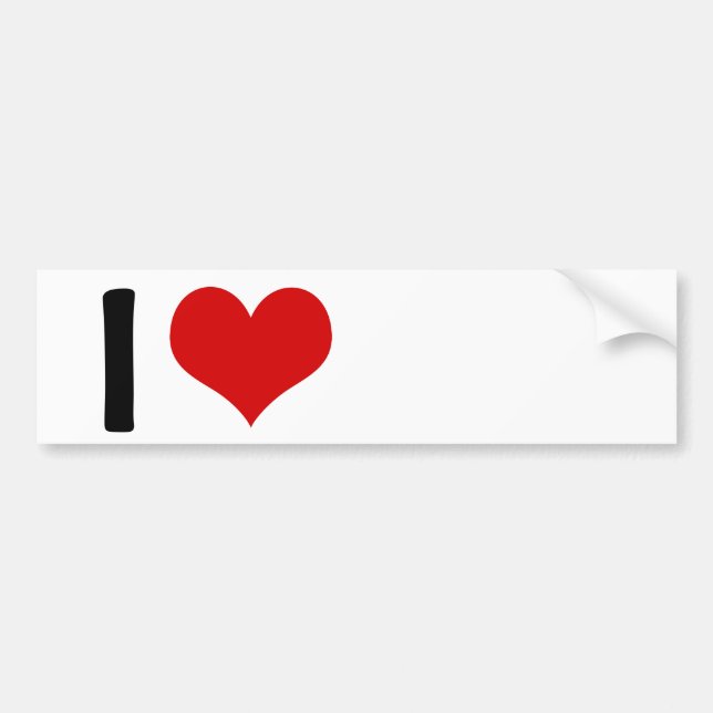 I Heart .......... Bumper Sticker (Front)