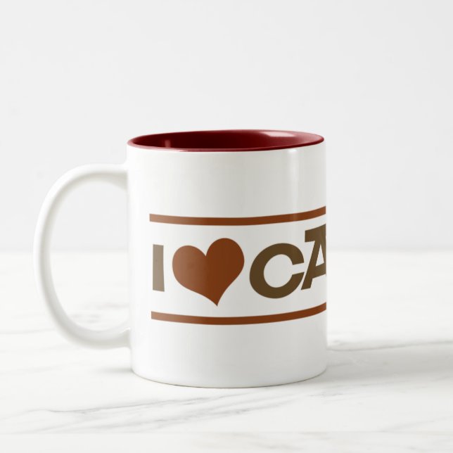 I Heart Caffeine Coffee Mug (Left)