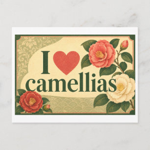 "I [Heart] Camellias" Postcard